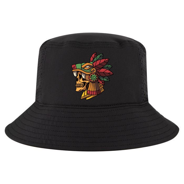 Mayan Ancient Quetzalcoatl Aztec Skull Retro Cool Comfort Performance Bucket Hat