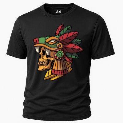 Mayan Ancient Quetzalcoatl Aztec Skull Retro Performance Shirt