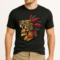 Mayan Ancient Quetzalcoatl Aztec Skull Retro Performance Shirt