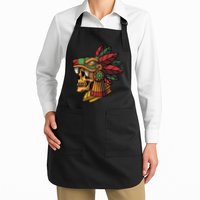Mayan Ancient Quetzalcoatl Aztec Skull Retro Apron