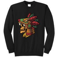 Mayan Ancient Quetzalcoatl Aztec Skull Retro Sweatshirt