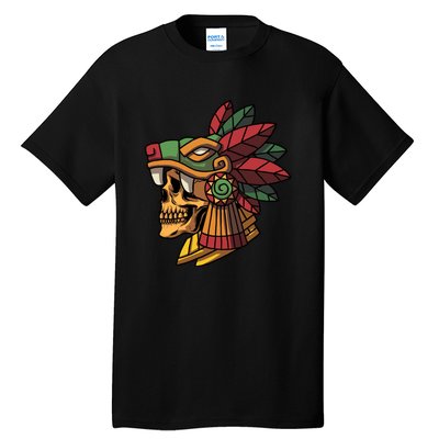 Mayan Ancient Quetzalcoatl Aztec Skull Retro Tall T-Shirt