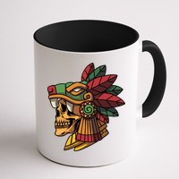 Mayan Ancient Quetzalcoatl Aztec Skull Retro Mug