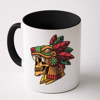 Mayan Ancient Quetzalcoatl Aztec Skull Retro Mug