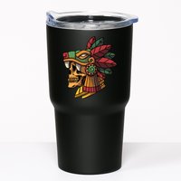 Mayan Ancient Quetzalcoatl Aztec Skull Retro Tumbler