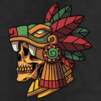 Mayan Ancient Quetzalcoatl Aztec Skull Retro Tumbler