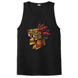 Mayan Ancient Quetzalcoatl Aztec Skull Retro PosiCharge Competitor Tank