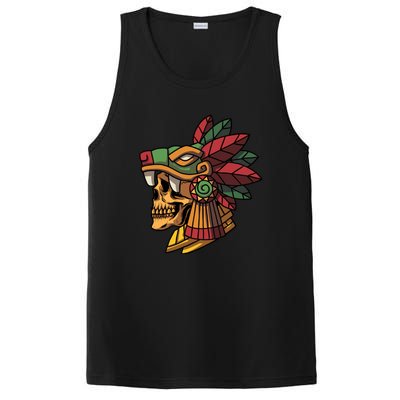 Mayan Ancient Quetzalcoatl Aztec Skull Retro PosiCharge Competitor Tank