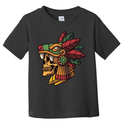 Mayan Ancient Quetzalcoatl Aztec Skull Retro Toddler T-Shirt