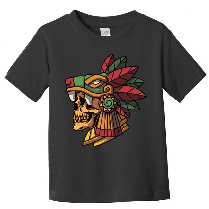 Mayan Ancient Quetzalcoatl Aztec Skull Retro Toddler T-Shirt