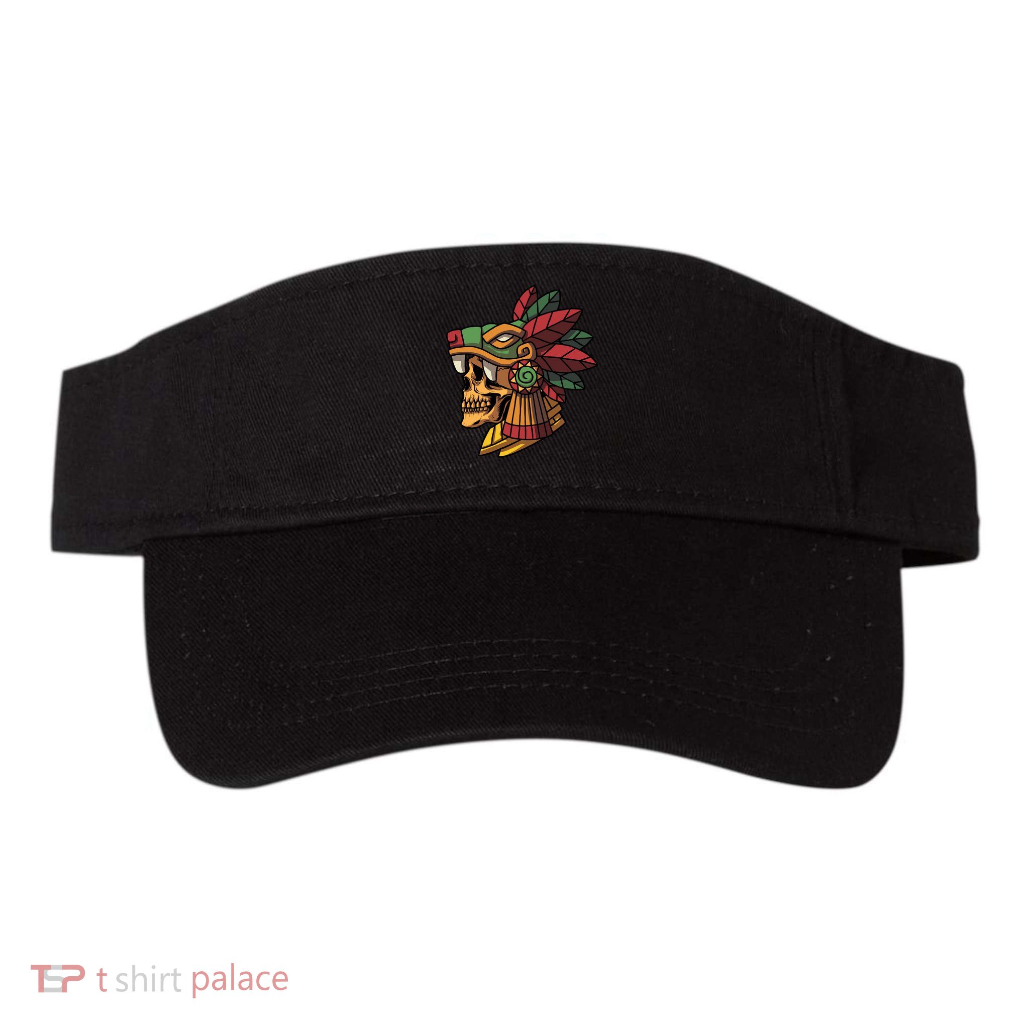 Mayan Ancient Quetzalcoatl Aztec Skull Retro Visor
