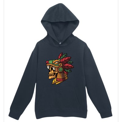 Mayan Ancient Quetzalcoatl Aztec Skull Retro Urban Pullover Hoodie