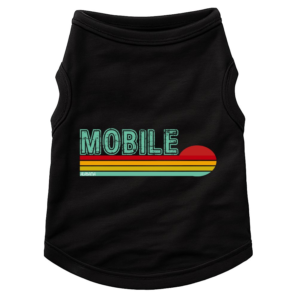 Mobile Alabama Retro Sunset Doggie Tank