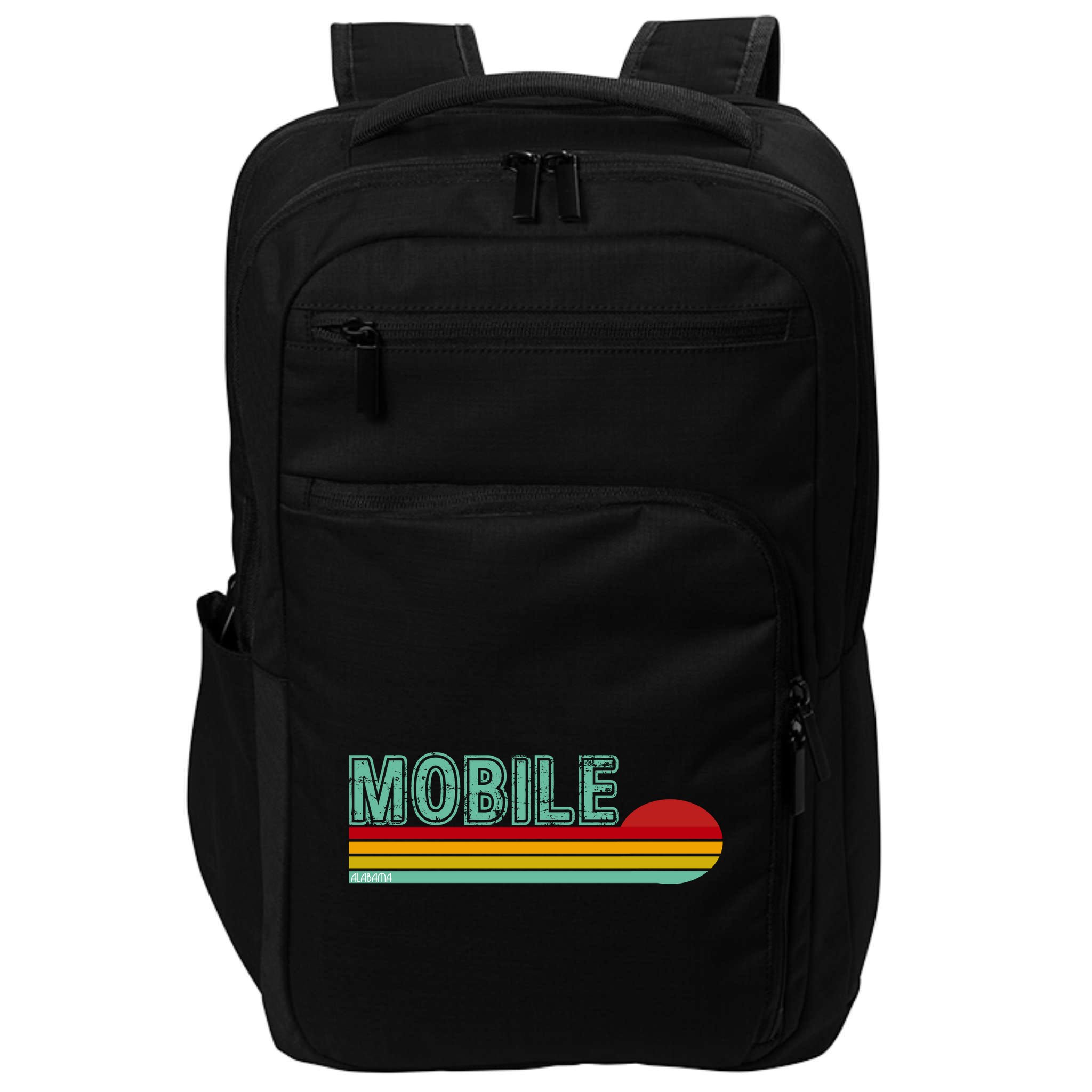 Mobile Alabama Retro Sunset Impact Tech Backpack