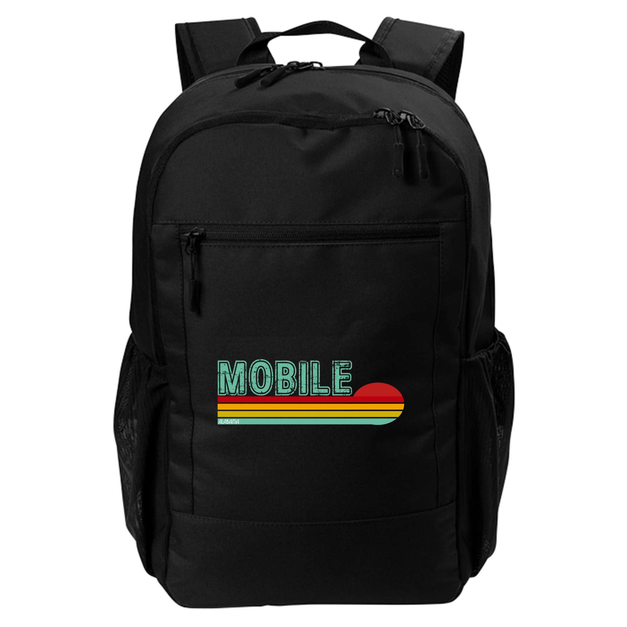 Mobile Alabama Retro Sunset Backpack