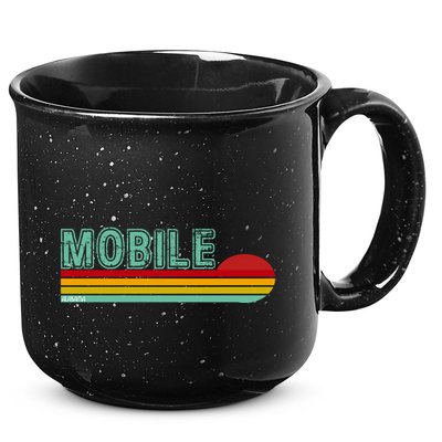 Mobile Alabama Retro Sunset 15oz Campfire Ceramic Mug