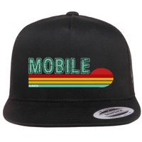 Mobile Alabama Retro Sunset Flatbill Hat