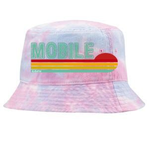 Mobile Alabama Retro Sunset Tie-Dyed Bucket Hat