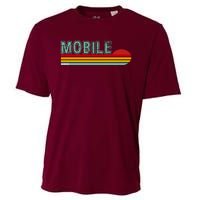 Mobile Alabama Retro Sunset Cooling Performance Crew T-Shirt