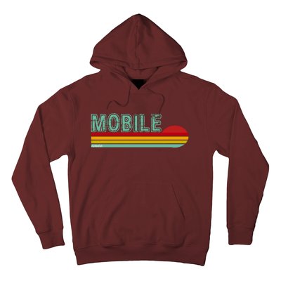 Mobile Alabama Retro Sunset Hoodie