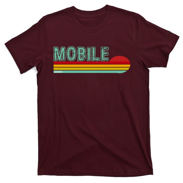 Mobile Alabama Retro Sunset T-Shirt