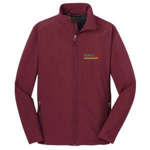 Mobile Alabama Retro Sunset Core Soft Shell Jacket