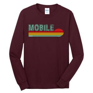 Mobile Alabama Retro Sunset Tall Long Sleeve T-Shirt