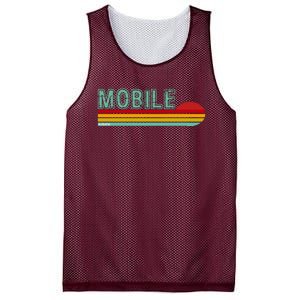 Mobile Alabama Retro Sunset Mesh Reversible Basketball Jersey Tank