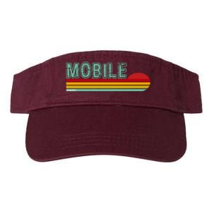 Mobile Alabama Retro Sunset Valucap Bio-Washed Visor