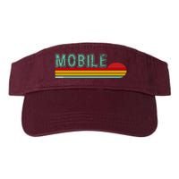 Mobile Alabama Retro Sunset Valucap Bio-Washed Visor