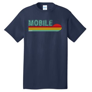 Mobile Alabama Retro Sunset Tall T-Shirt