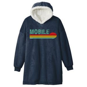 Mobile Alabama Retro Sunset Hooded Wearable Blanket