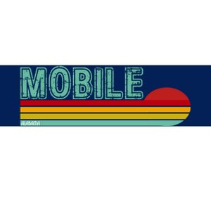 Mobile Alabama Retro Sunset Bumper Sticker