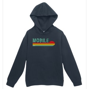 Mobile Alabama Retro Sunset Urban Pullover Hoodie