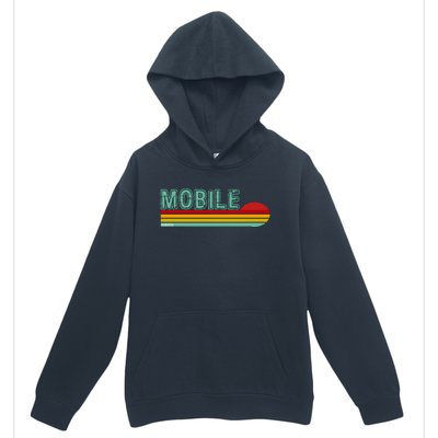 Mobile Alabama Retro Sunset Urban Pullover Hoodie