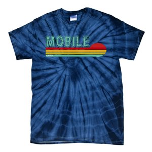 Mobile Alabama Retro Sunset Tie-Dye T-Shirt