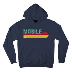 Mobile Alabama Retro Sunset Tall Hoodie