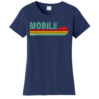 Mobile Alabama Retro Sunset Women's T-Shirt