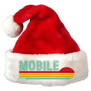 Mobile Alabama Retro Sunset Premium Christmas Santa Hat