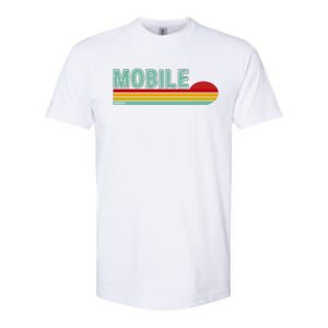 Mobile Alabama Retro Sunset Softstyle CVC T-Shirt