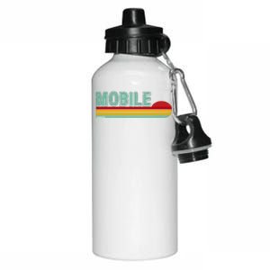 Mobile Alabama Retro Sunset Aluminum Water Bottle