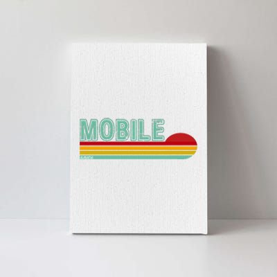 Mobile Alabama Retro Sunset Canvas