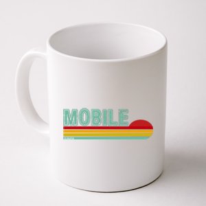 Mobile Alabama Retro Sunset Coffee Mug