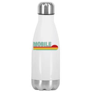 Mobile Alabama Retro Sunset Stainless Steel Insulated Water Bottle