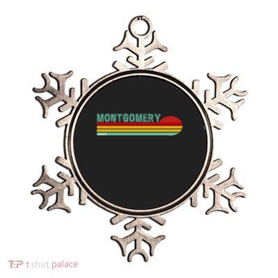 Montgomery Alabama Retro Sunset Metallic Star Ornament