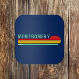 Montgomery Alabama Retro Sunset Coaster