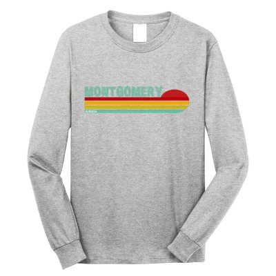 Montgomery Alabama Retro Sunset Long Sleeve Shirt