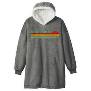 Montgomery Alabama Retro Sunset Hooded Wearable Blanket