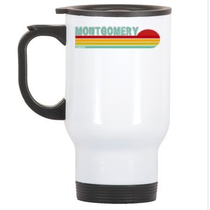 Montgomery Alabama Retro Sunset Stainless Steel Travel Mug