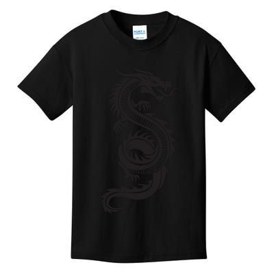 Martial Arts Red Chinese Firedrake Dragon Print Art Kids T-Shirt